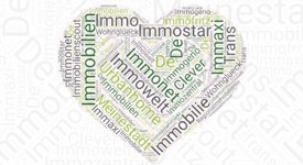 Immobilienportale Herz Wordcloud