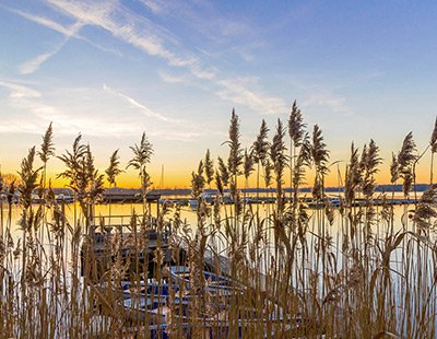 Cospudener See in Markkleeberg bei Sonnenuntergang