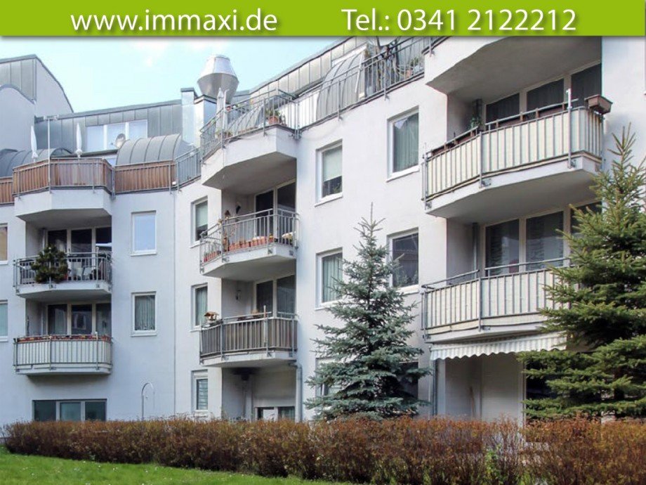 Hausansicht-mit-Dachterrasse Maisonettewohnung Leipzig
