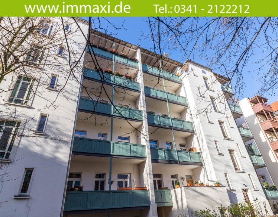 R�ckansicht (1) Etagenwohnung Leipzig