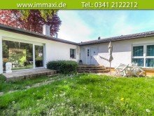 Hausansicht-R�ckseite-mit-Anbau LEIPZIG GROSSZSCHOCHER + WOCHENENDGRUNDST�CK MIT BUNGALOW + DIREKT AM WASSER
