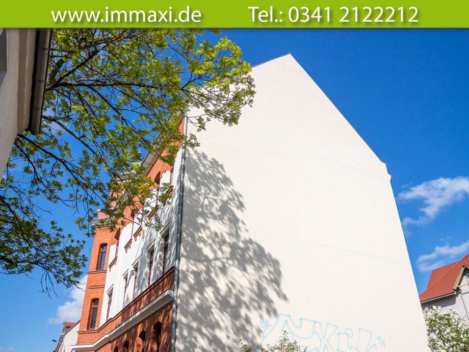 Hausansicht-R�ckseite Mehrfamilienhaus Leipzig