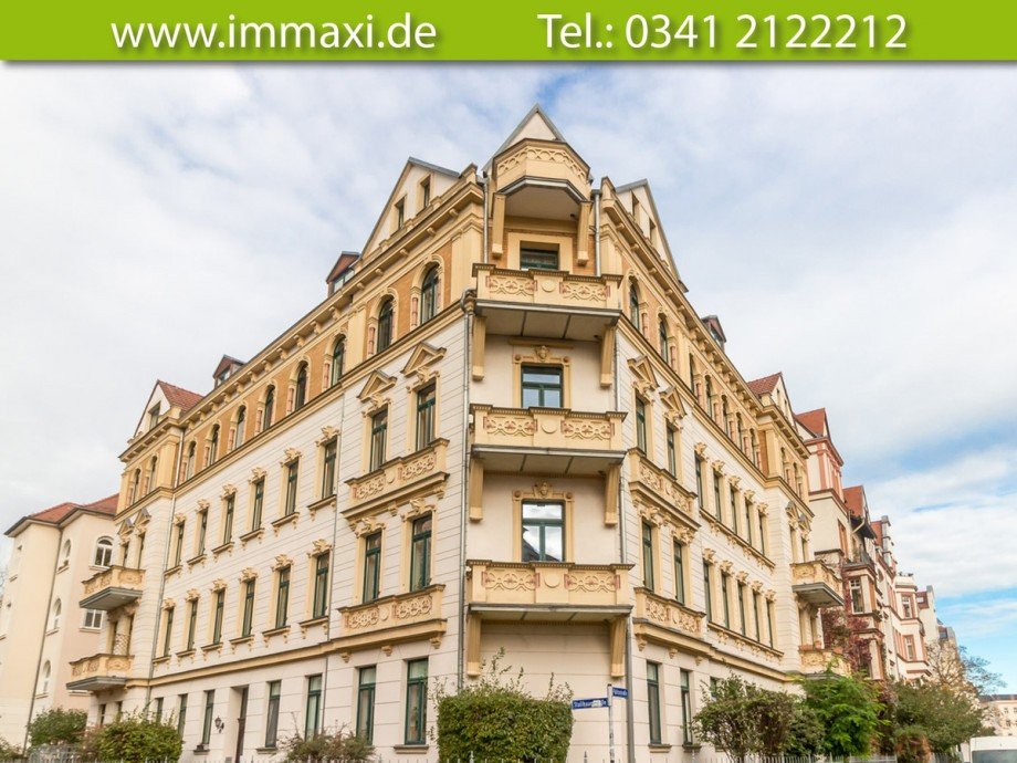 Hausansicht Stra�enseite 2 Etagenwohnung Leipzig