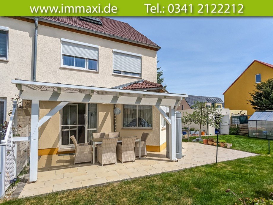 Terrasse mit Garten Einfamilienhaus Leipzig