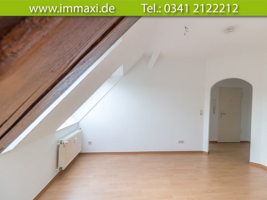 Wohnzimmer Beispiel Referenzwohnung Dachgeschosswohnung Leipzig