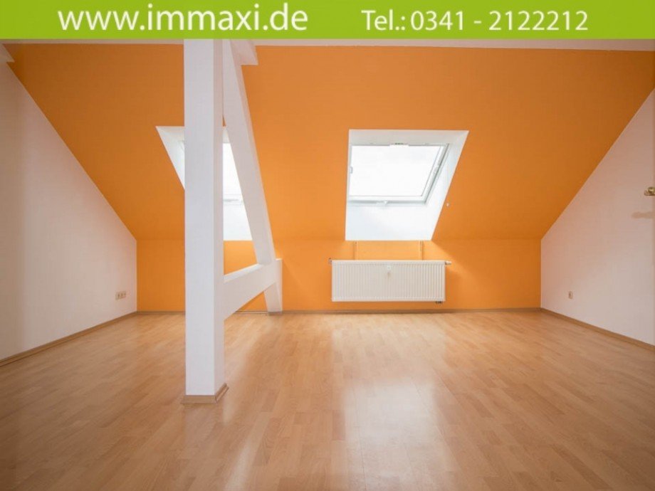 Wohnzimmer Dachgeschosswohnung Leipzig
