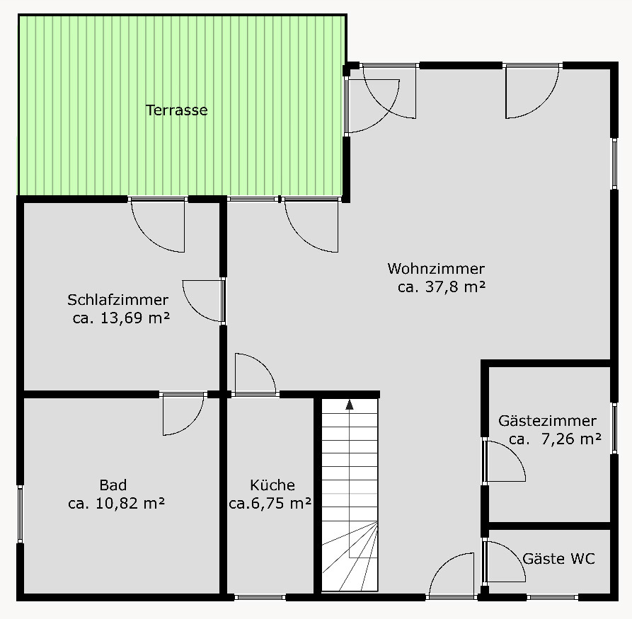 Grundriss-Erdgeschoss Einfamilienhaus Markkleeberg