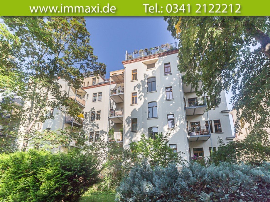 Hausansicht-R�ckseite Etagenwohnung Leipzig-Waldstra�enviertel