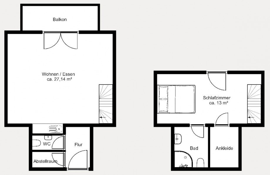 Grundriss Maisonettewohnung Leipzig