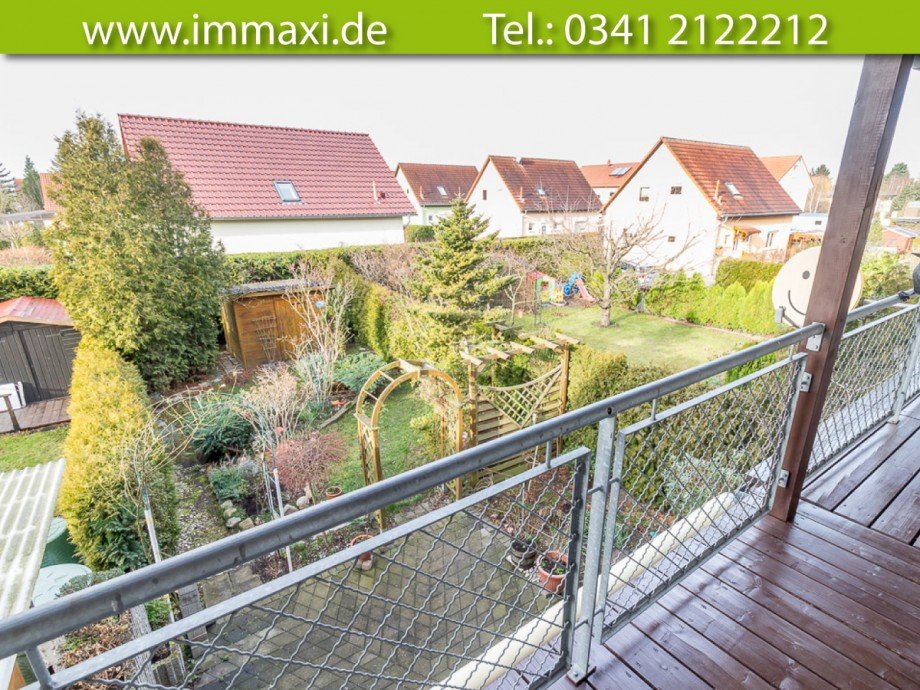 Ausblick-Balkon Reihenmittelhaus Leipzig