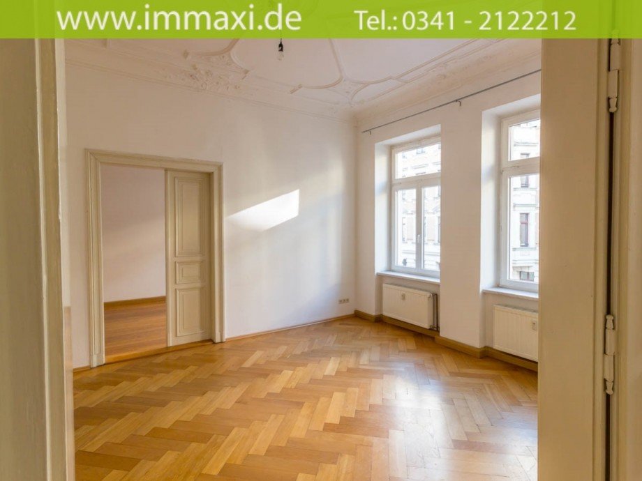 Wohnzimmer (3) Etagenwohnung Leipzig
