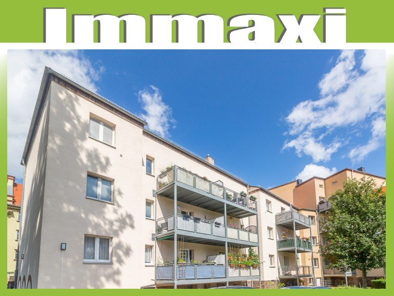 Hausansicht-Balkonseite Leipzig-Wahren Erdgeschosswohnung IN SANIERUNG + WAHREN + 3 RAUM WOHNUNG + HOCHPARTERRE + BALKON