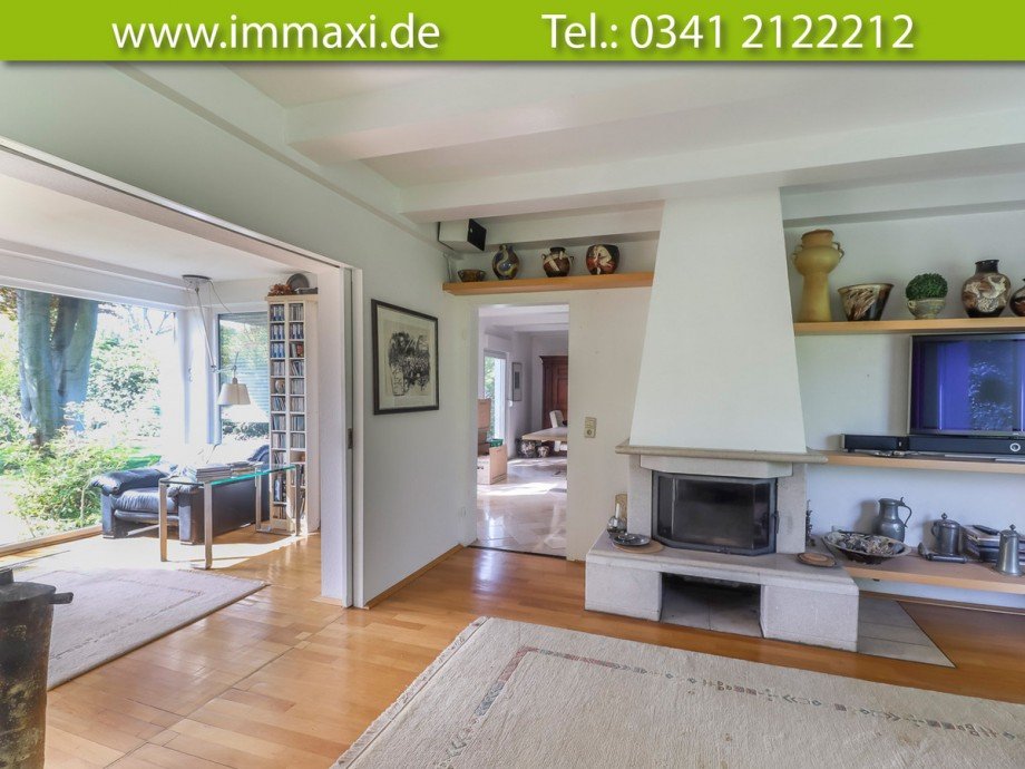 Wohnbereich-mit-Blick-zum-Esszimmer Freizeitgrundst�ck Leipzig