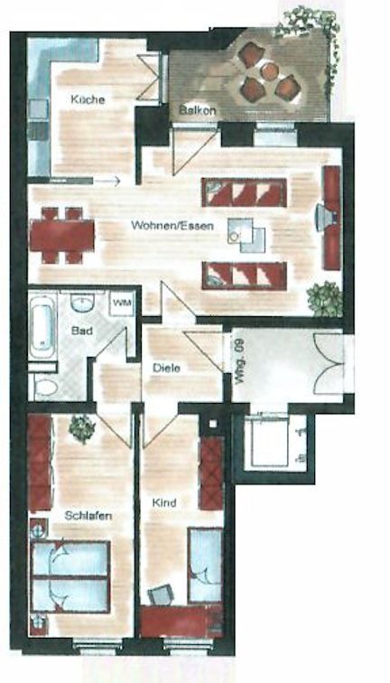 Grundriss Etagenwohnung Leipzig