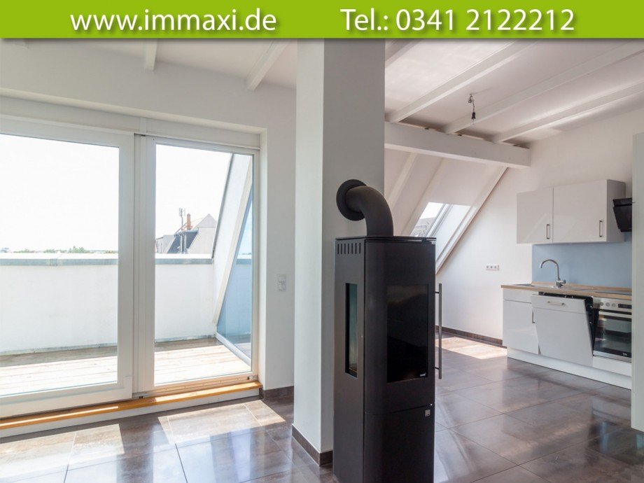 Wohn-und-Essbereich-(2) Dachgeschosswohnung Leipzig
