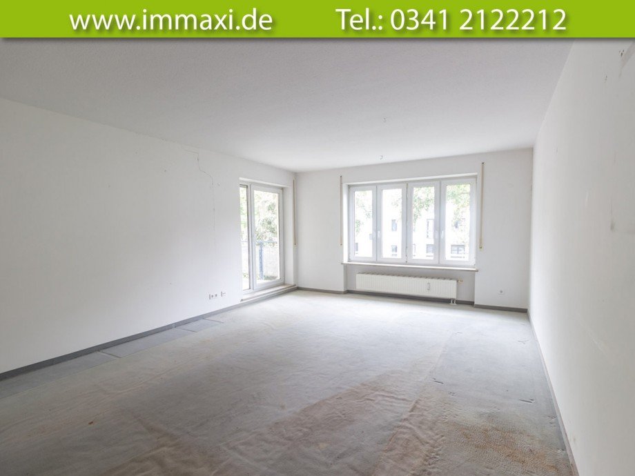 Wohnzimmer-(2) Etagenwohnung Leipzig