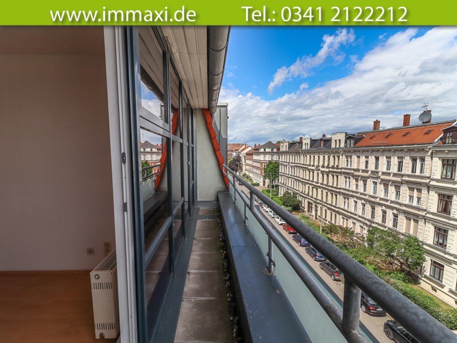 schmaler-Balkon Dachgeschosswohnung Leipzig