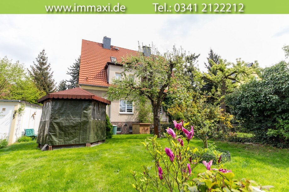 Hausansicht-hinten-Doppelhaush�lfte-D�litz Doppelhaush�lfte Leipzig