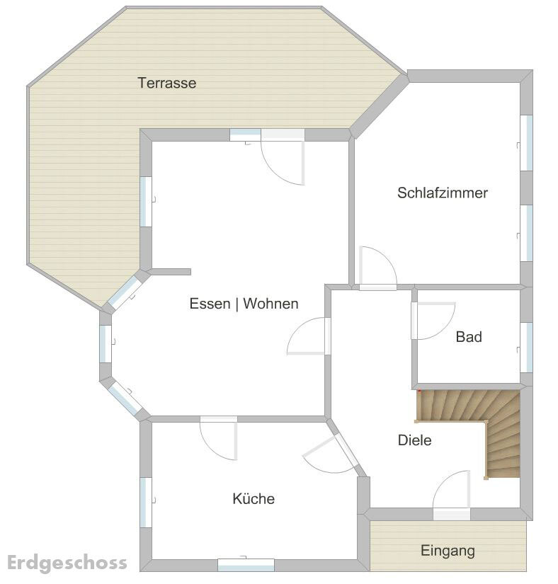 Grundriss Erdgeschoss Einfamilienhaus Markranst�dt