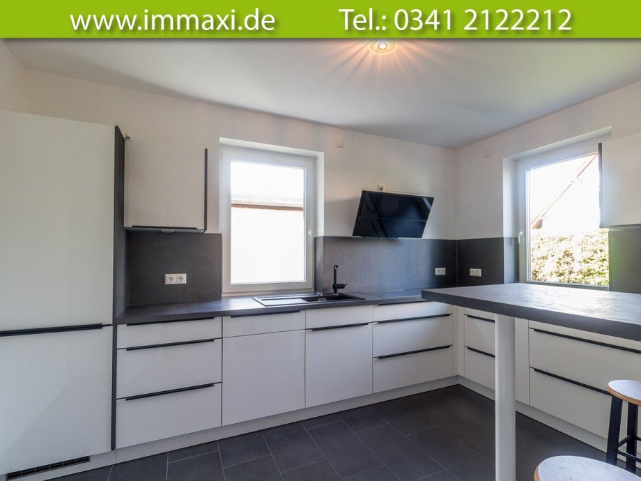 K�che-mit-hochwertiger-Einbauk�che Einfamilienhaus Leipzig
