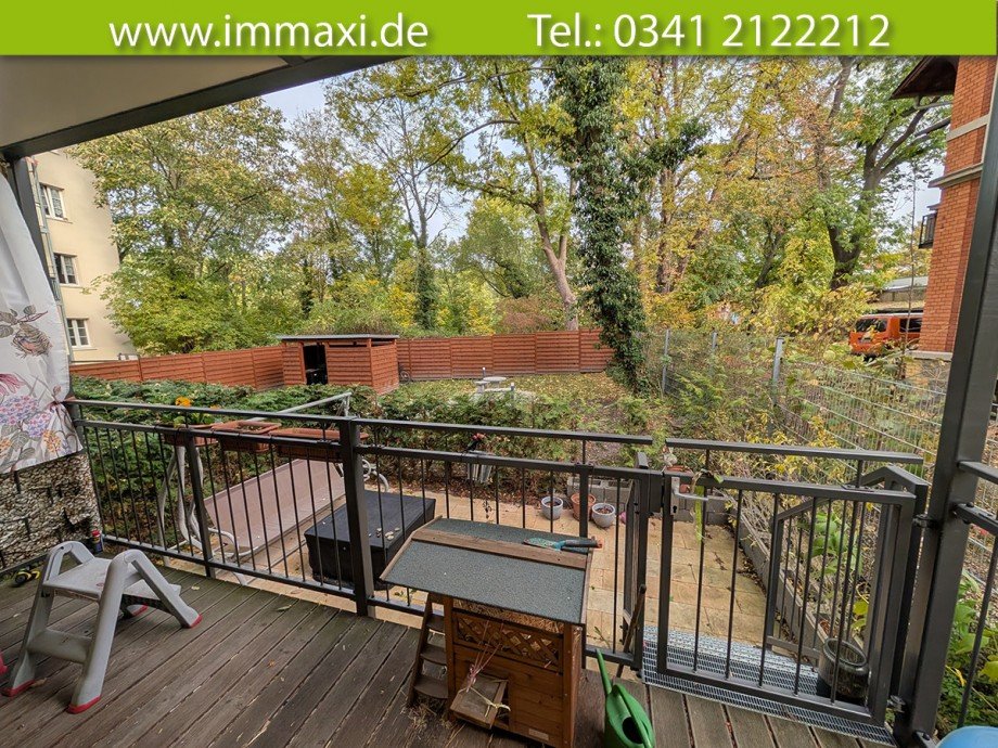 Balkon und Terrasse Erdgeschosswohnung Leipzig