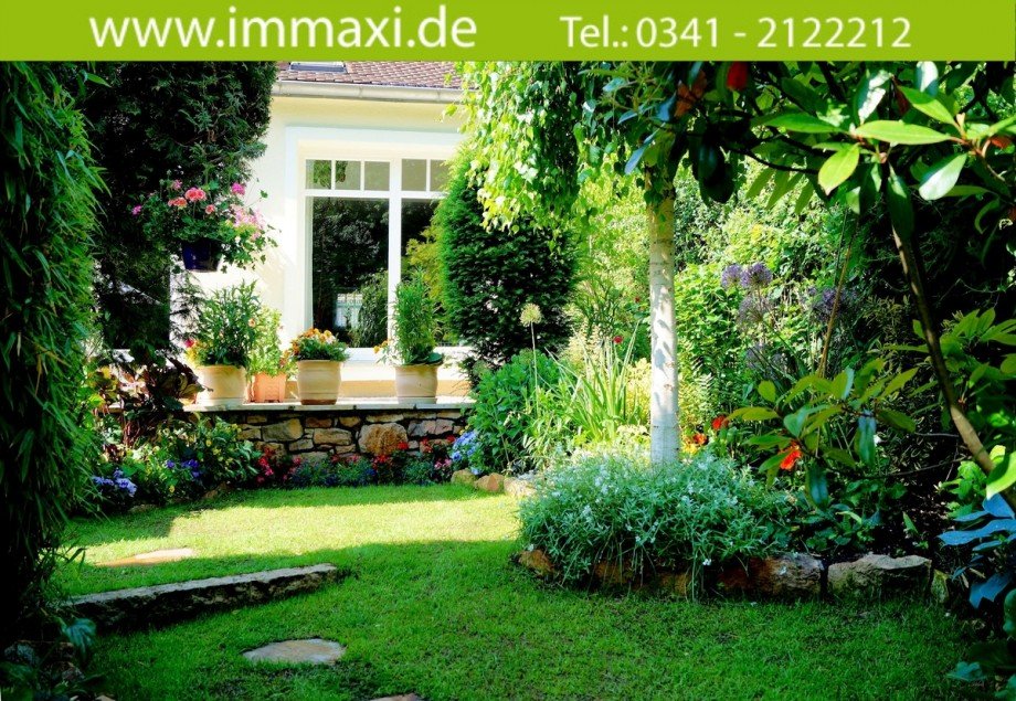 Gartenblick aufs Haus Reihenhaus Kitzscher