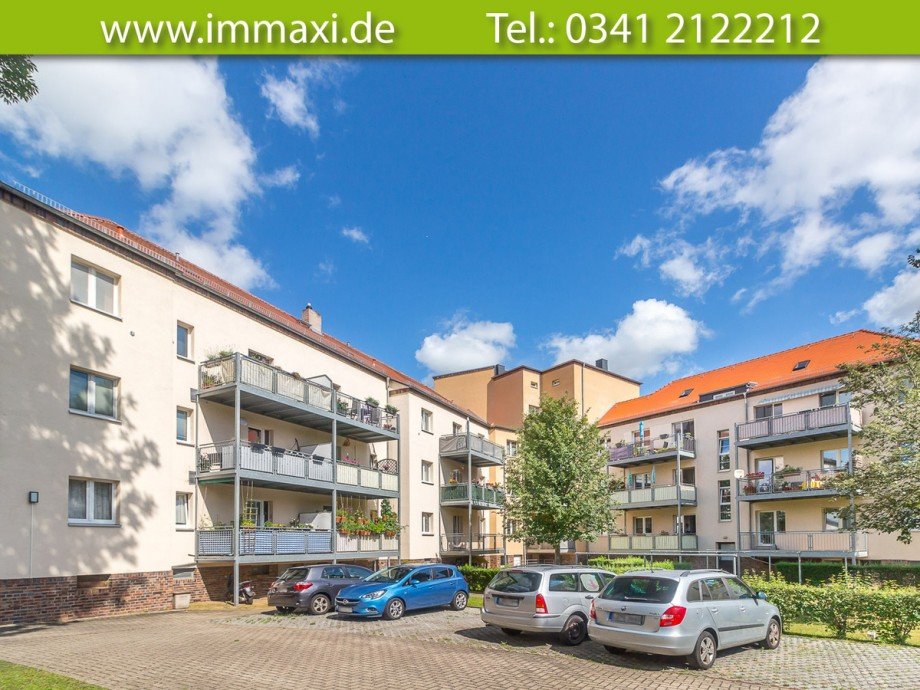 Innenhof-mit-PKW-Stellplatz Erdgeschosswohnung Leipzig-Wahren