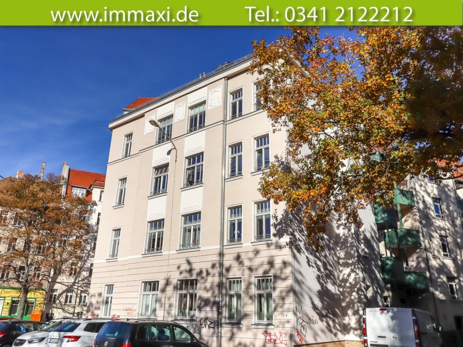 Hausansicht-Stra�enseite-(3) Etagenwohnung Leipzig