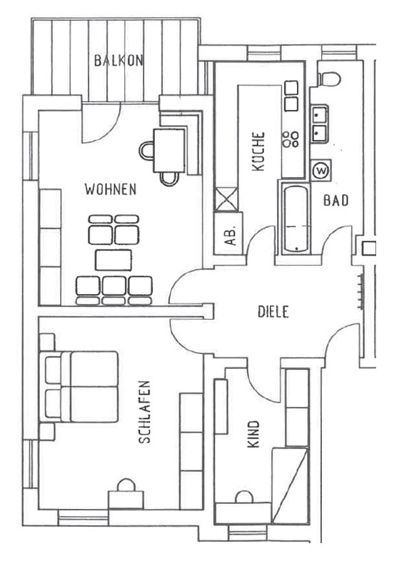 Grundriss Etagenwohnung Leipzig