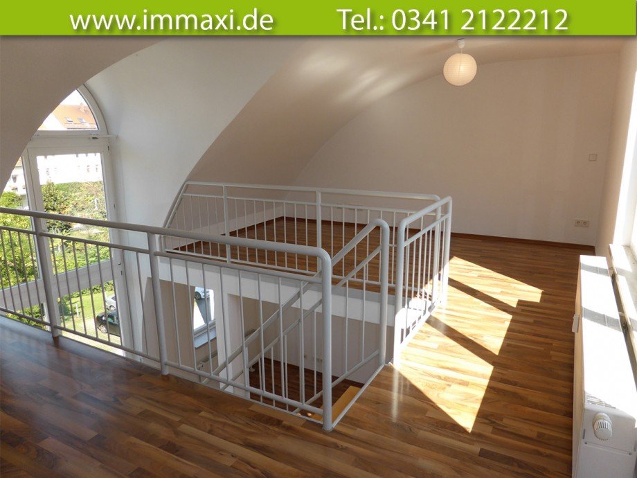 Galerie obere Ebene Maisonettewohnung Leipzig