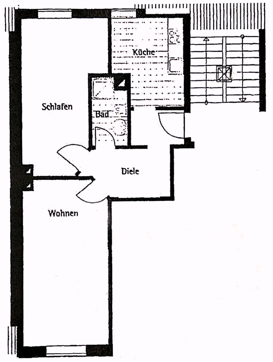 Grundriss Dachgeschosswohnung Leipzig