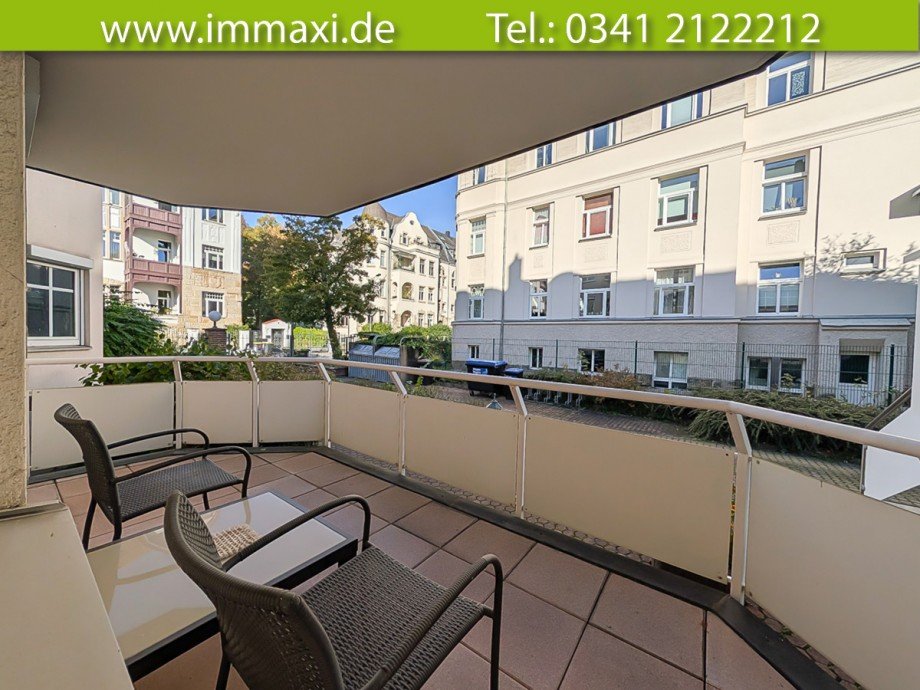 Balkon Erdgeschosswohnung Leipzig