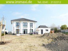 Hinteransicht Haus Krostitz Sch�nw�lkau (2) KROSTITZ + EINFAMILIENHAUS ZUM KAUF + NEUWERTIG + NIEDRIGENERGIE