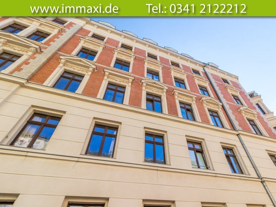 Fassade-Stra�enseite-Theodor-Neubauer-Strasse Etagenwohnung Leipzig