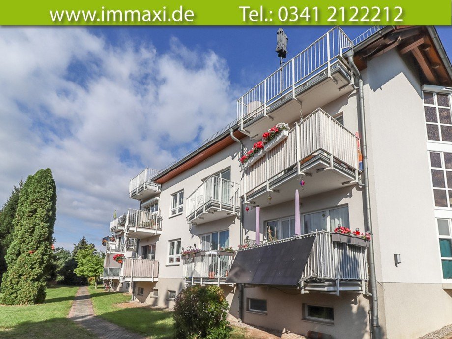 Hausansicht-R�ckseite Etagenwohnung Leipzig