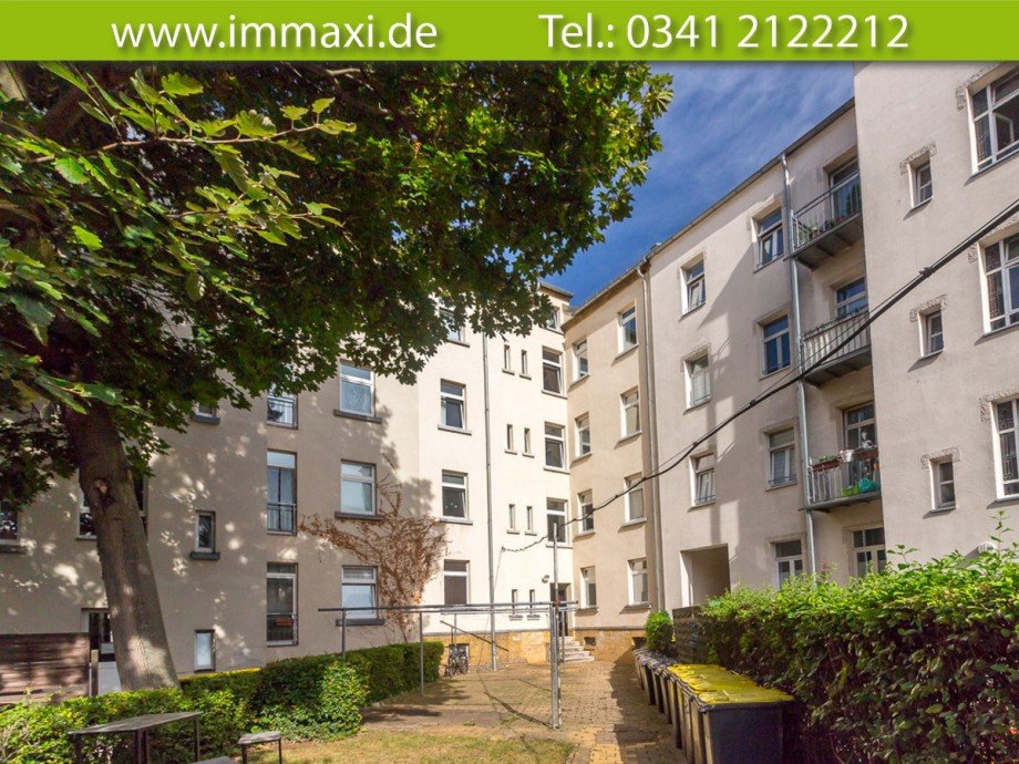 Hofansicht-R�ckseite Etagenwohnung Leipzig