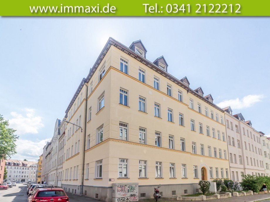 Hausansicht-Vorderseite Etagenwohnung Leipzig