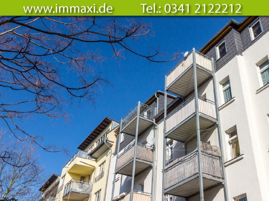 r�ckansicht Etagenwohnung Leipzig