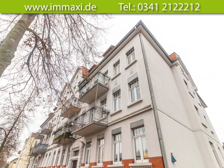 Hausansicht-Vorderseite Dachgeschosswohnung Markkleeberg