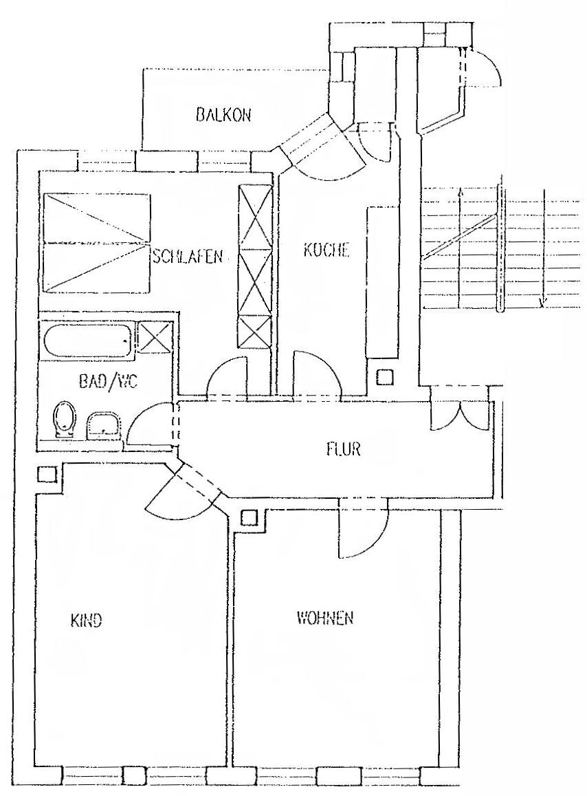 Grundriss Etagenwohnung Leipzig