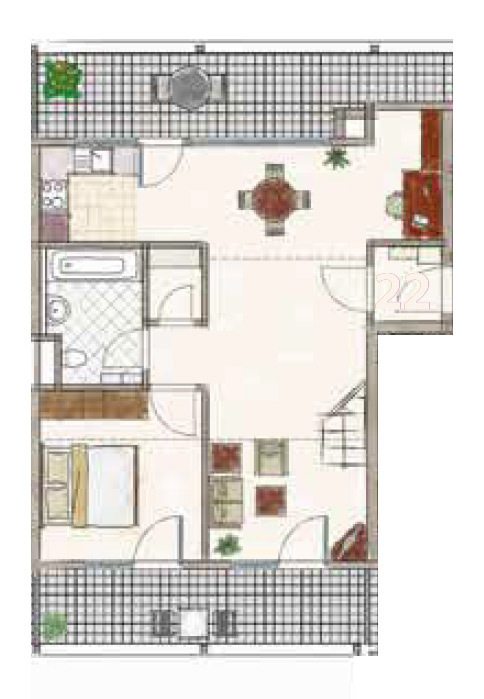 Grundriss Maisonettewohnung Leipzig