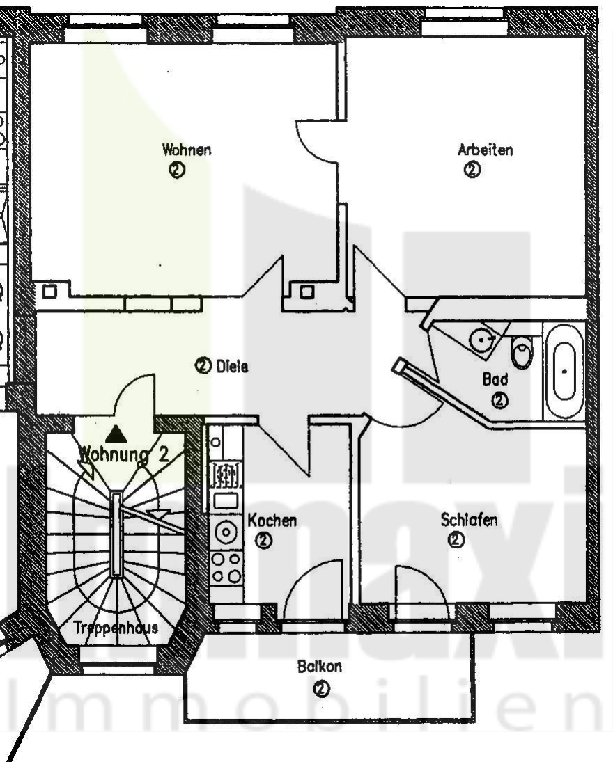 Grundriss Etagenwohnung Leipzig