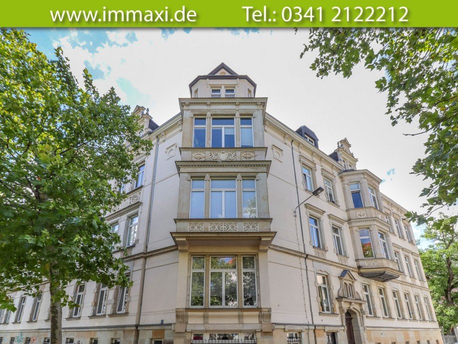 Hausansicht-Vorderseite Etagenwohnung Leipzig