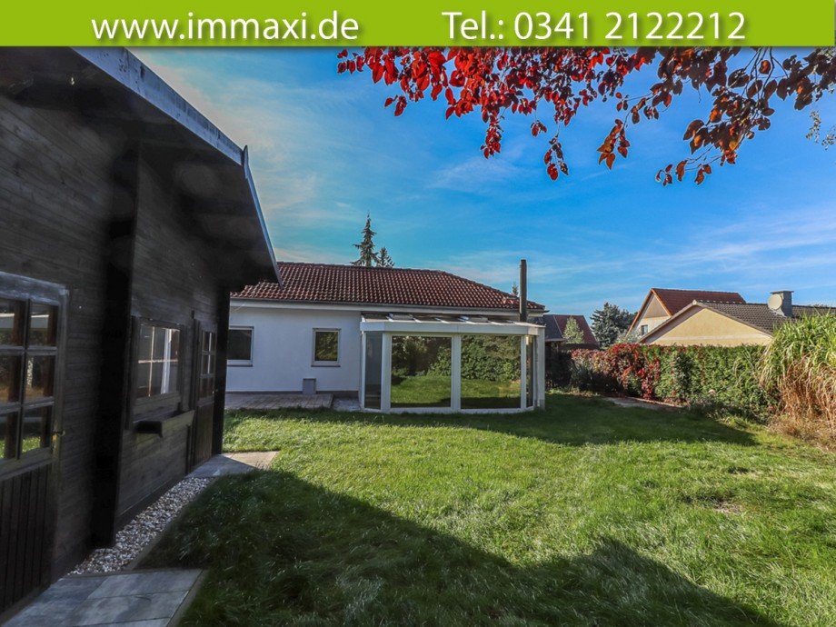 Grundst�ck mit Wintergarten und Gartenhaus Doppelhaush�lfte Leipzig / Meusdorf