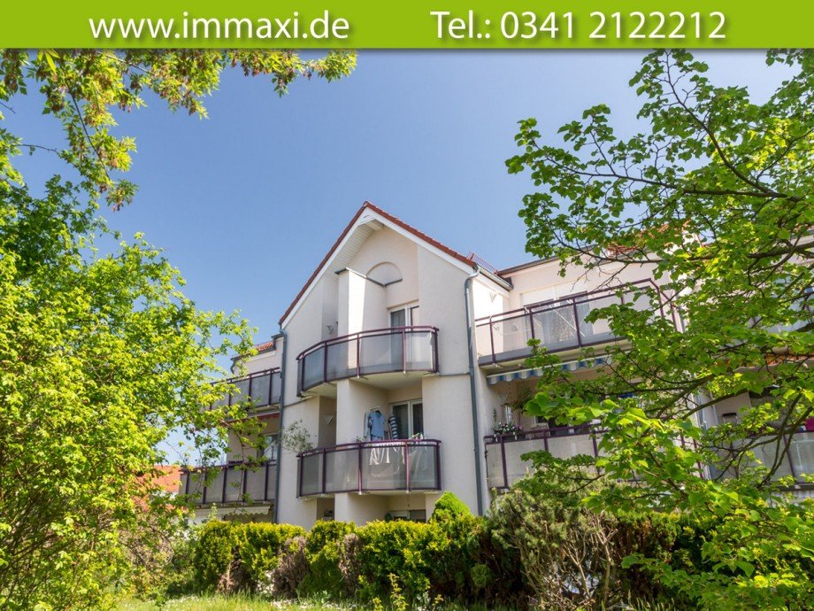 Hausansicht-R�ckseite-Laerchenweg-Taucha Etagenwohnung Taucha