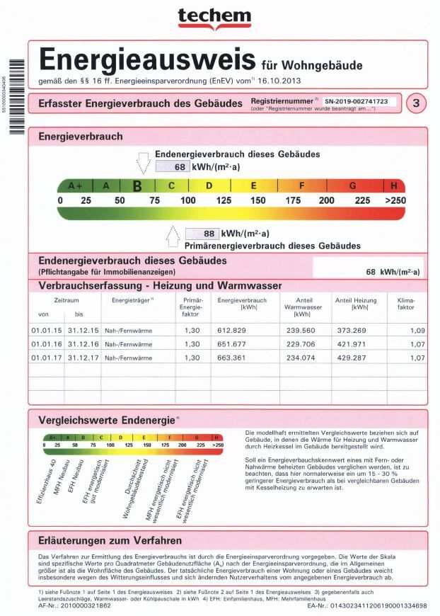 Energieausweis Dachgeschosswohnung Leipzig
