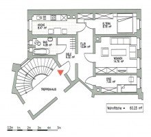 Grundriss ANGER-CROTTENDORF + 3 ZIMMER + EINBAUK�CHE + AB SOFORT FREI