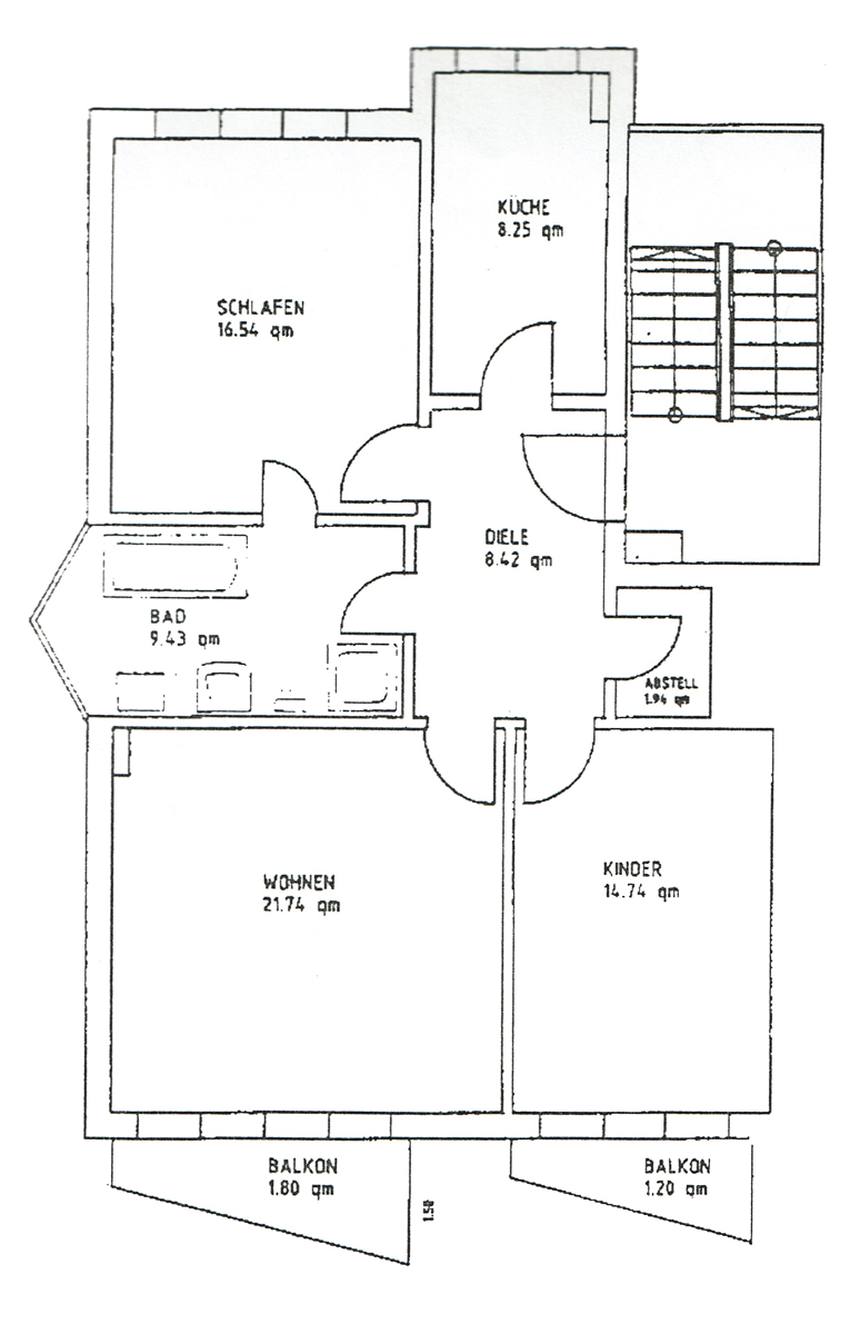 Grundriss Etagenwohnung Leipzig