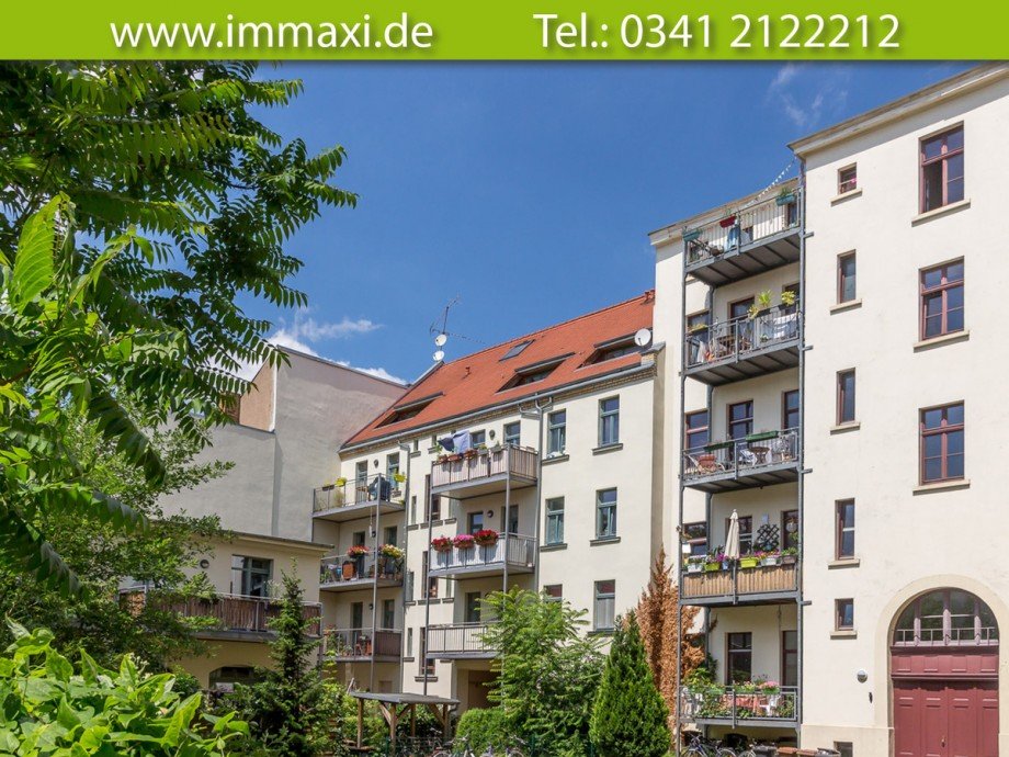 Eigentumswohnung-3-Raum-Leipzig-Zentrum-S�d-R�ckansicht Etagenwohnung Leipzig