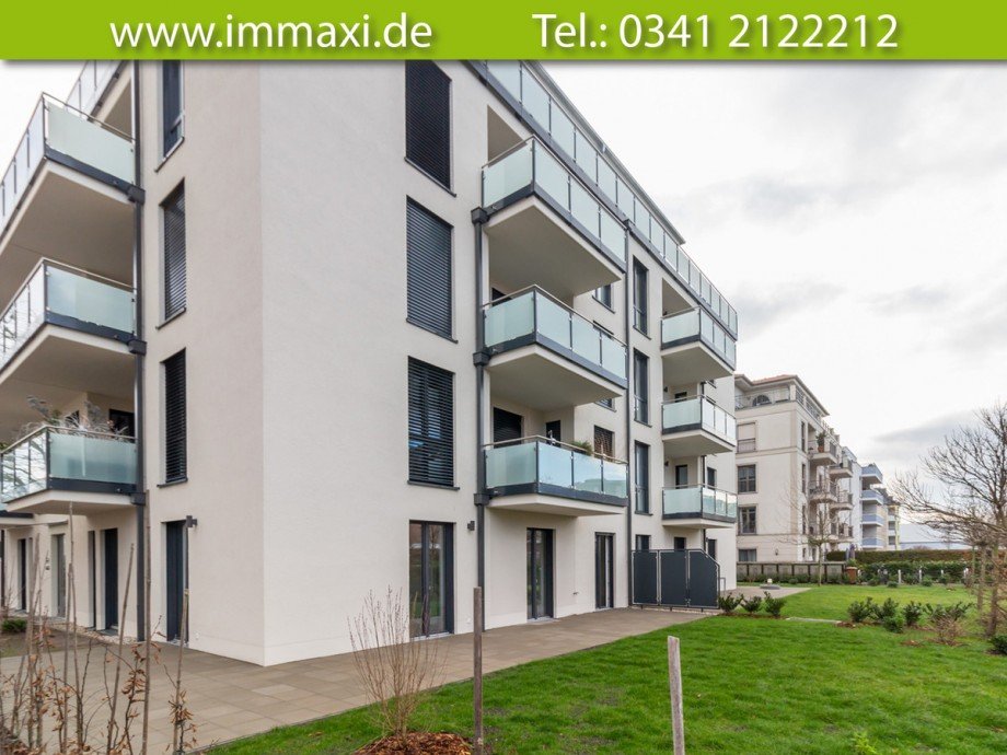 Hausansicht-Gartenseite Erdgeschosswohnung Leipzig